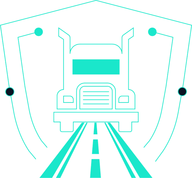 DRIVE S(AI)FE shield: a truck on a road